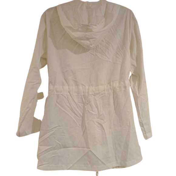 Gingham White Anorak Jacket in size 10 - Picture 3 of 4